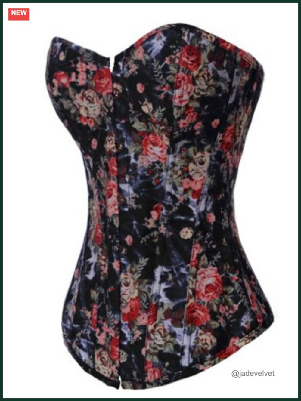 Alivila.Y Fashion Womens Vintage Floral Denim Corset Bustier Top